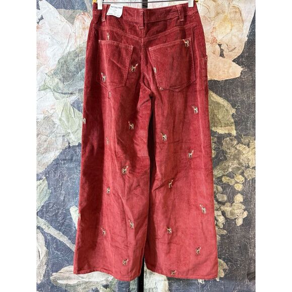 New Free People We The Free Clifton Cord Wide-Leg Jeans Size 27 Womens Jeans - Picture 9 of 10